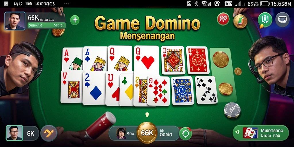 Tampilan seru gameplay Domino di 66K.