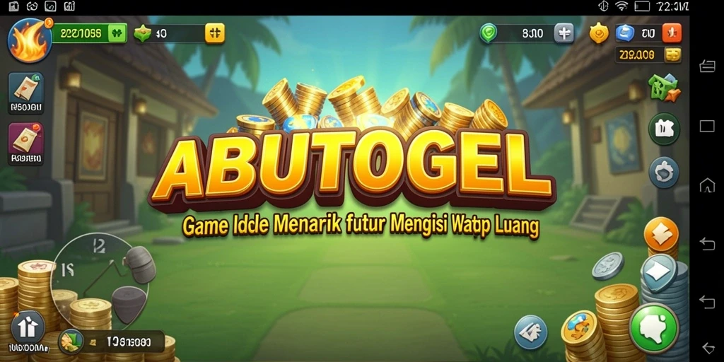 Screenshot menampilkan gameplay santai ABUTOGEL dengan grafik cerah.