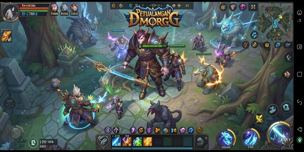 Tangkapan layar dari gameplay epik dalam C789 MMORPG.