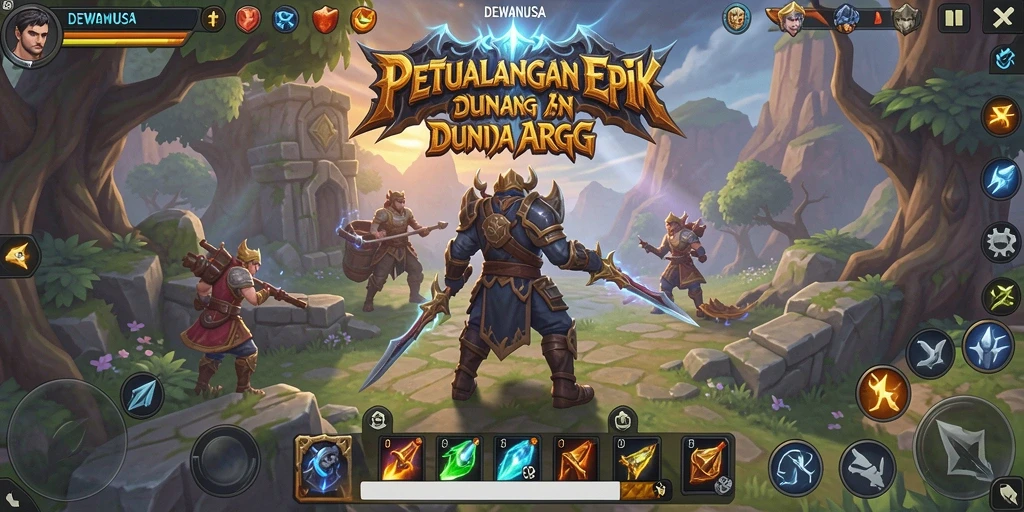 Tampilan mendebarkan dari gameplay DEWANUSA yang penuh aksi.