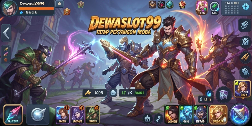 Tampilan seru dari gameplay pertarungan di DEWASLOT99.
