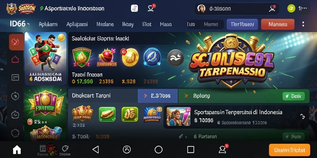 Tampilan gameplay aplikasi Sportsbook ID66 dengan berbagai pilihan taruhan.