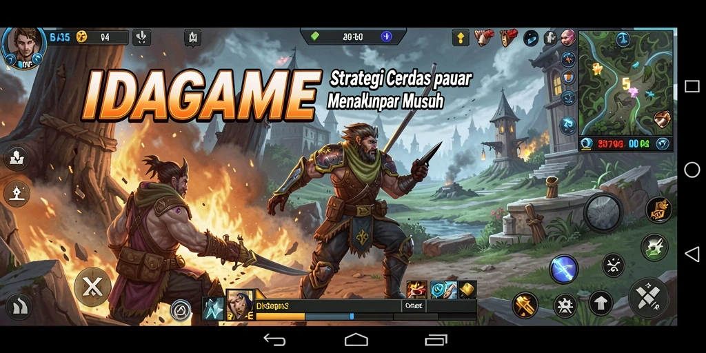 Screenshot utama IDAGAME menampilkan aksi strategi mendebarkan.