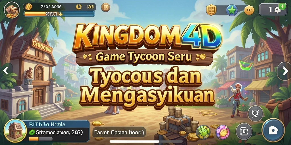 Screenshot gameplay KINGDOM4D menampilkan momen membangun kerajaan yang mengasyikkan.