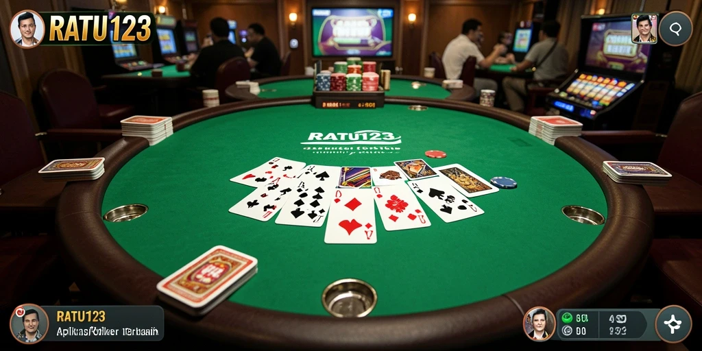 Screenshot menampilkan gameplay Poker menarik yang seru dan kompetitif.