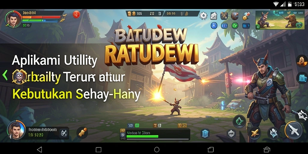 Screenshot utama RATUDEWI menampilkan antarmuka sederhana dan fitur pengingat.