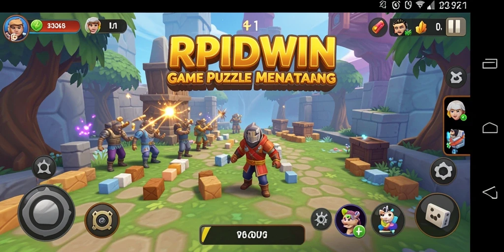 Tampilan gameplay RPIDWIN yang penuh warna dan menantang.
