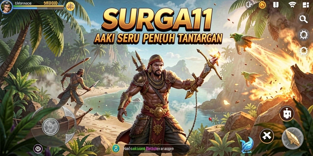 Tampilan gameplay SURGA11 yang mendebarkan dan penuh aksi.