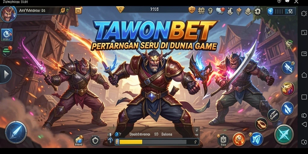 Screenshot gameplay TAWONBET menampilkan pertarungan seru antar karakter.