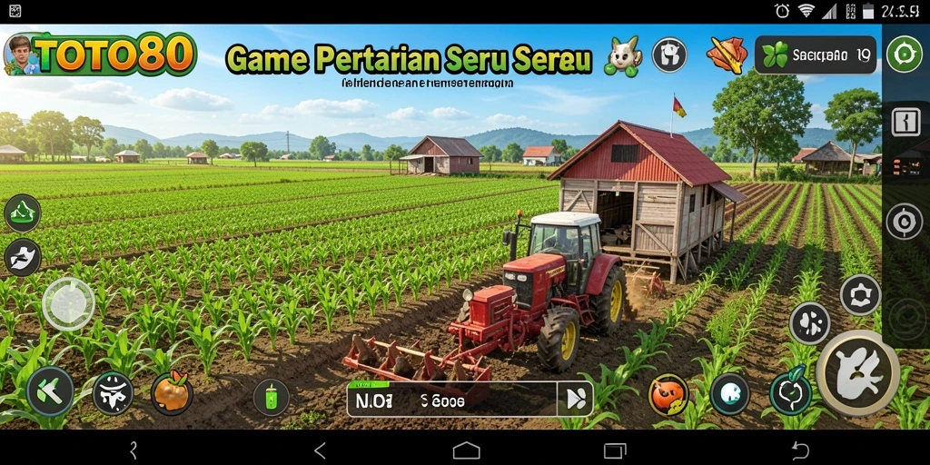 Tampilan gameplay TOTO80 dengan aktivitas bertani yang menyenangkan.